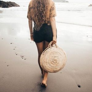 Round Straw Tote